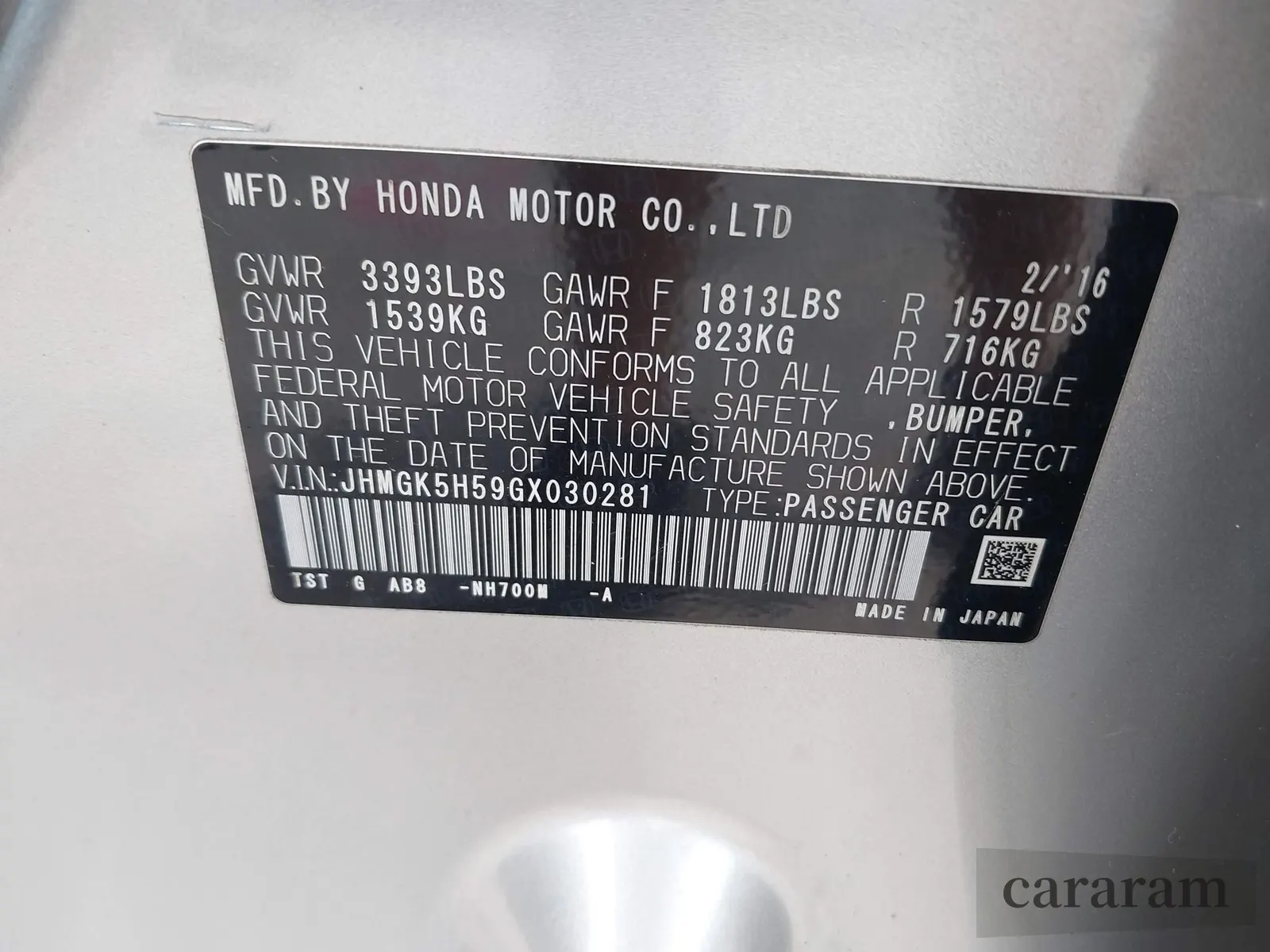 2016 Honda Fit LX