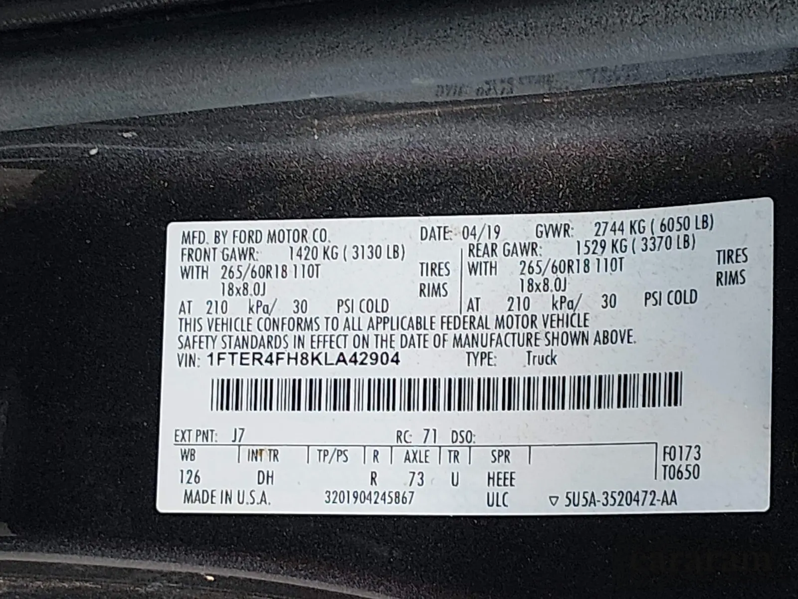 2019 Ford Ranger Lariat