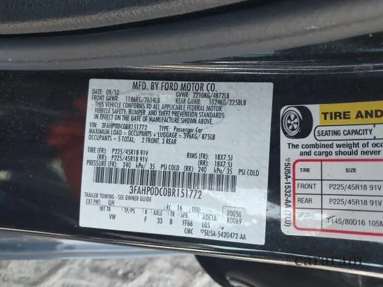2011 Ford Fusion SPORT