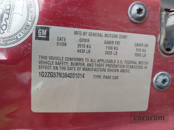 2008 Pontiac G6