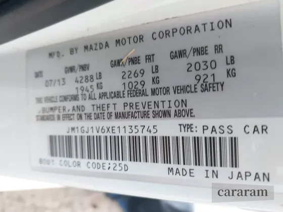 2014 Mazda 6 i Touring