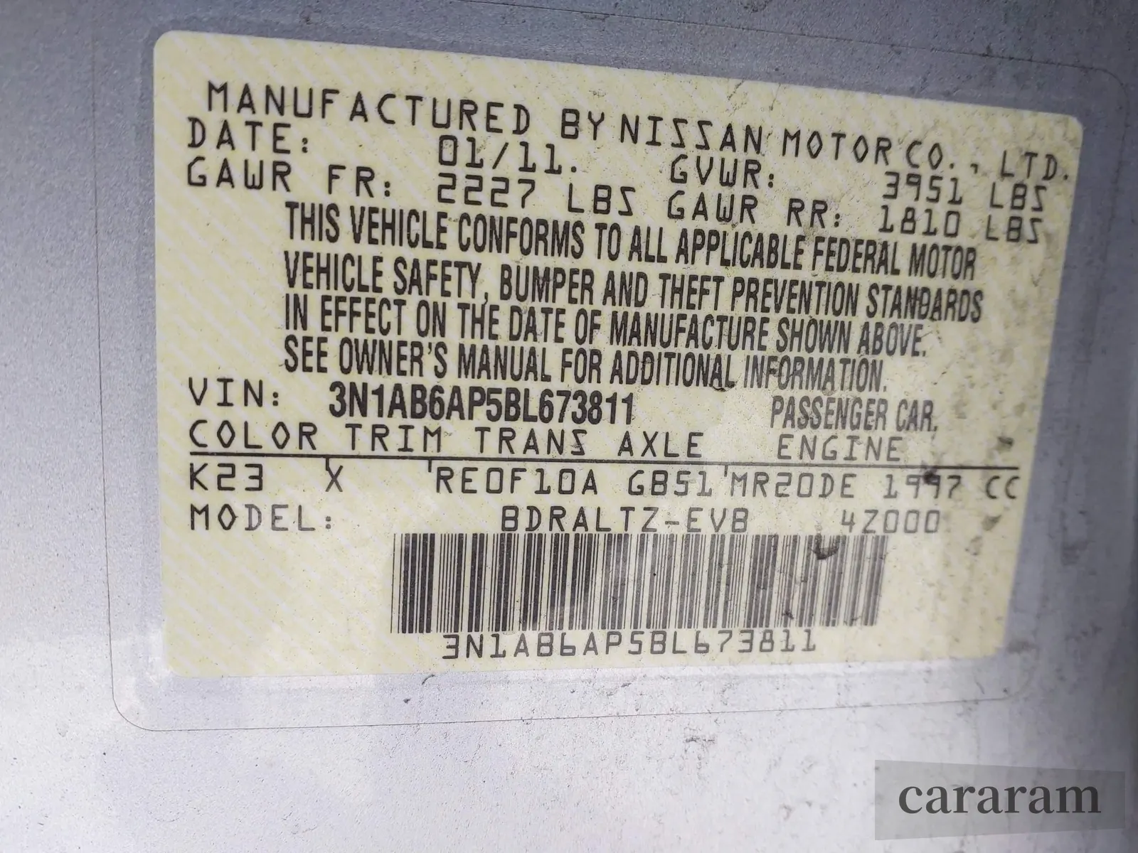 2011 Nissan Sentra SR