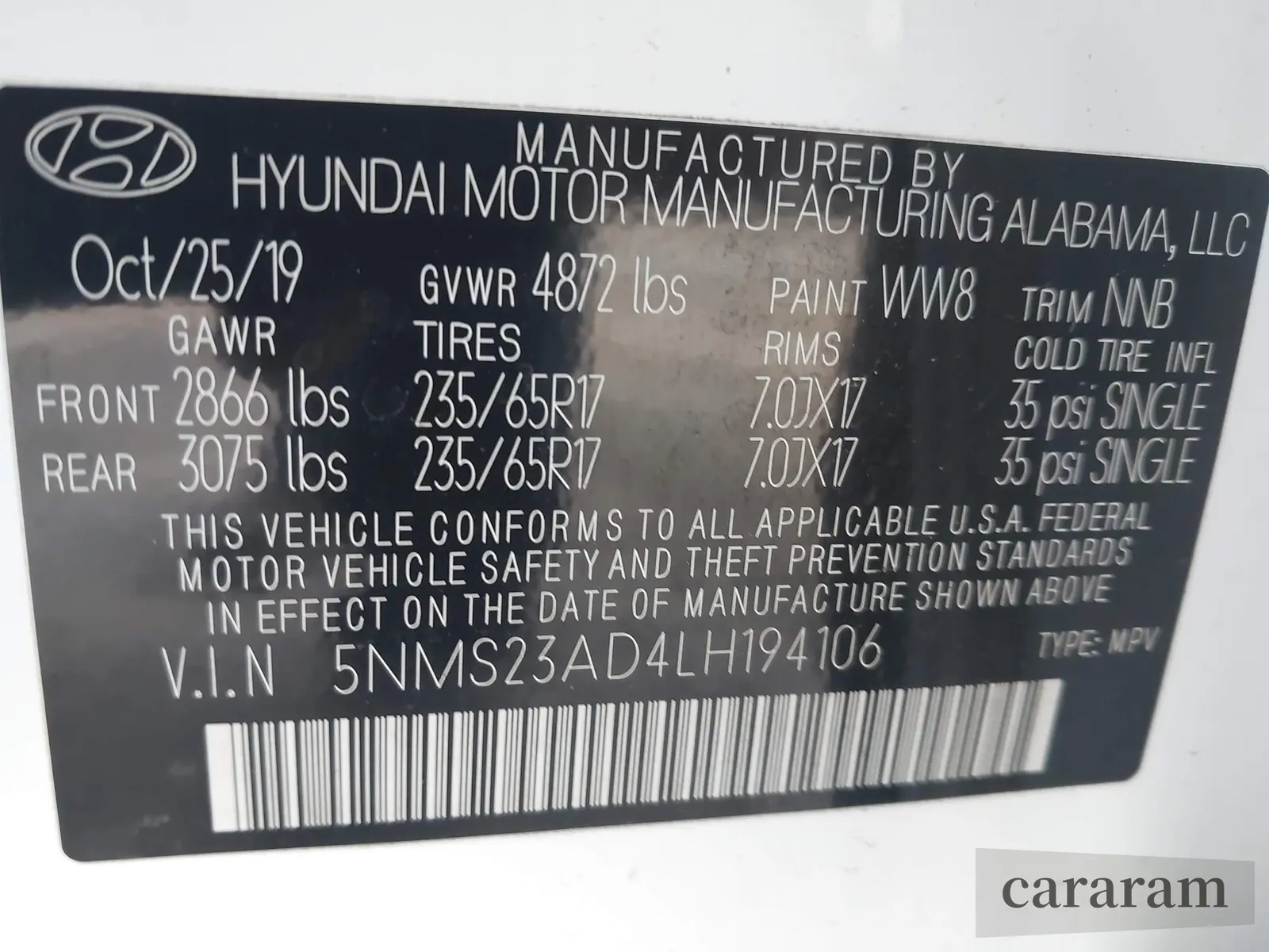 2020 Hyundai Santa Fe SE
