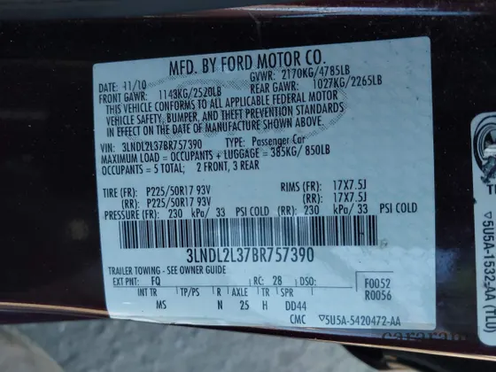 2011 Lincoln MKZ Hybrid