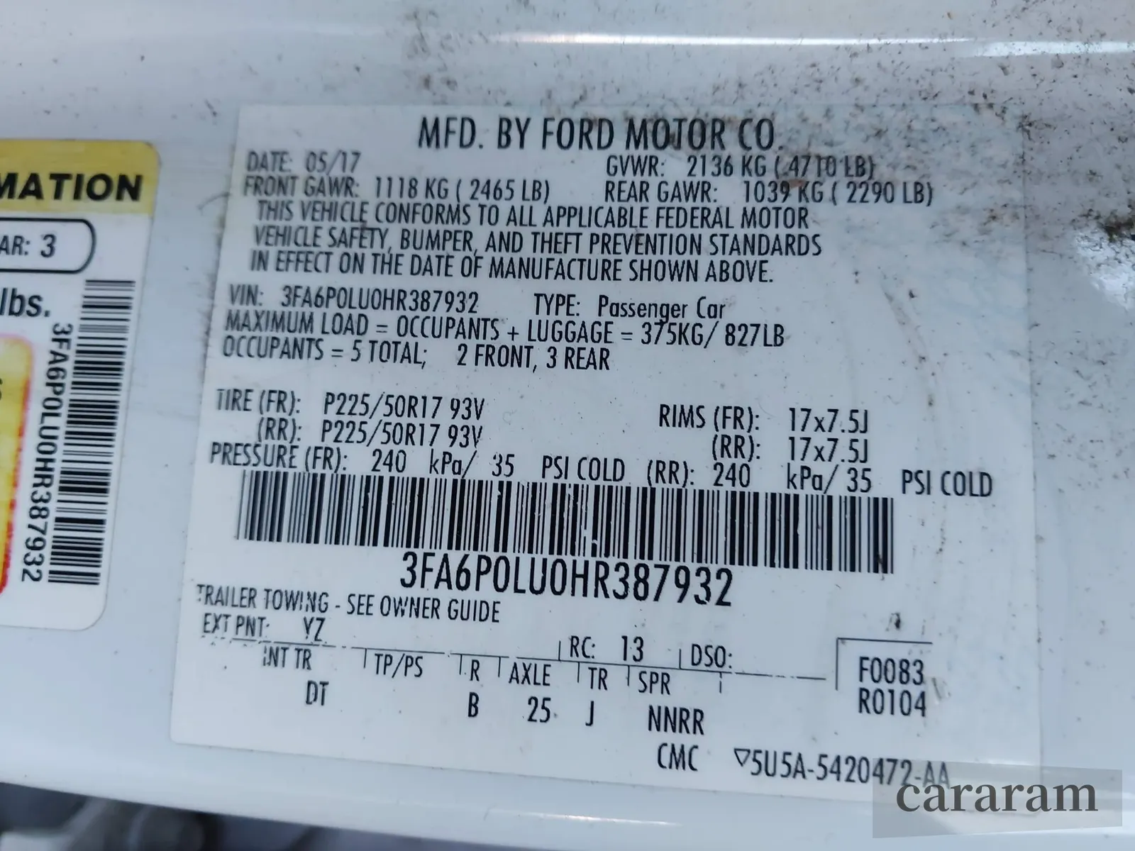 2017 Ford Fusion Hybrid SE