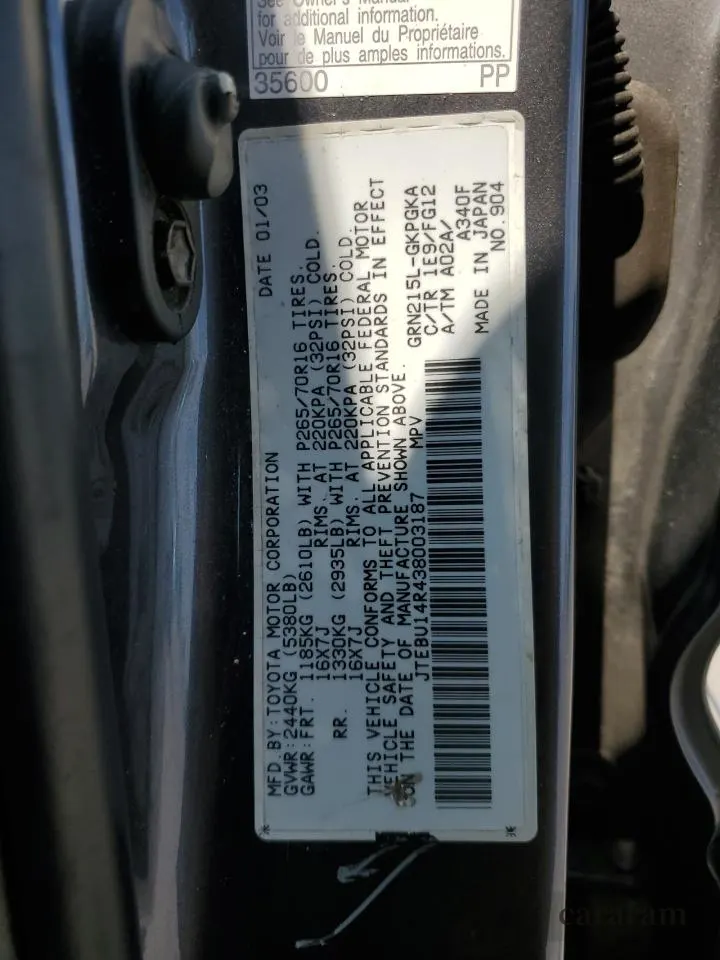 2003 Toyota 4Runner SR5