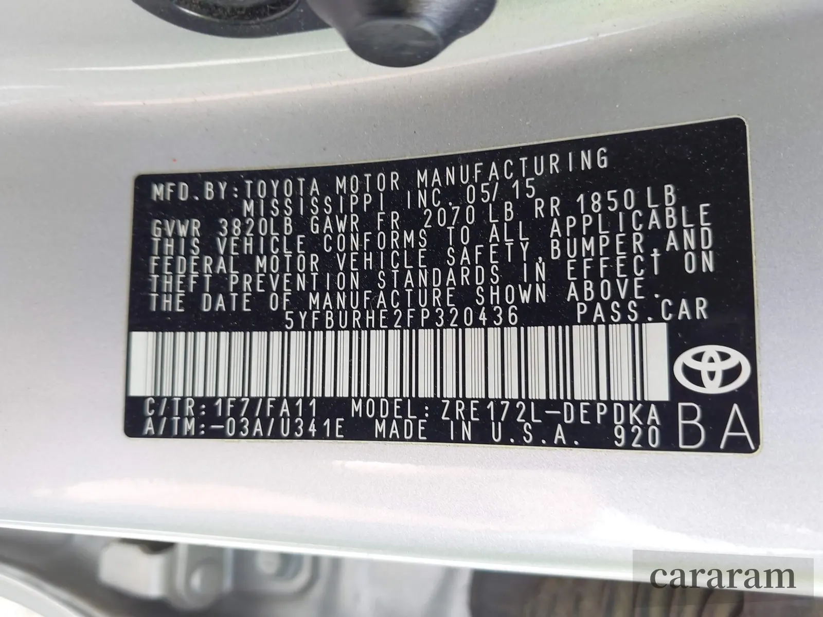 2015 Toyota Corolla S Plus