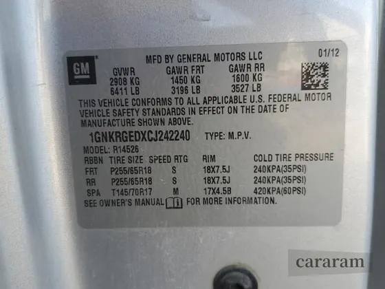 2012 Chevrolet Traverse 1LT