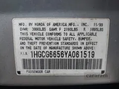 2000 Honda Accord LX