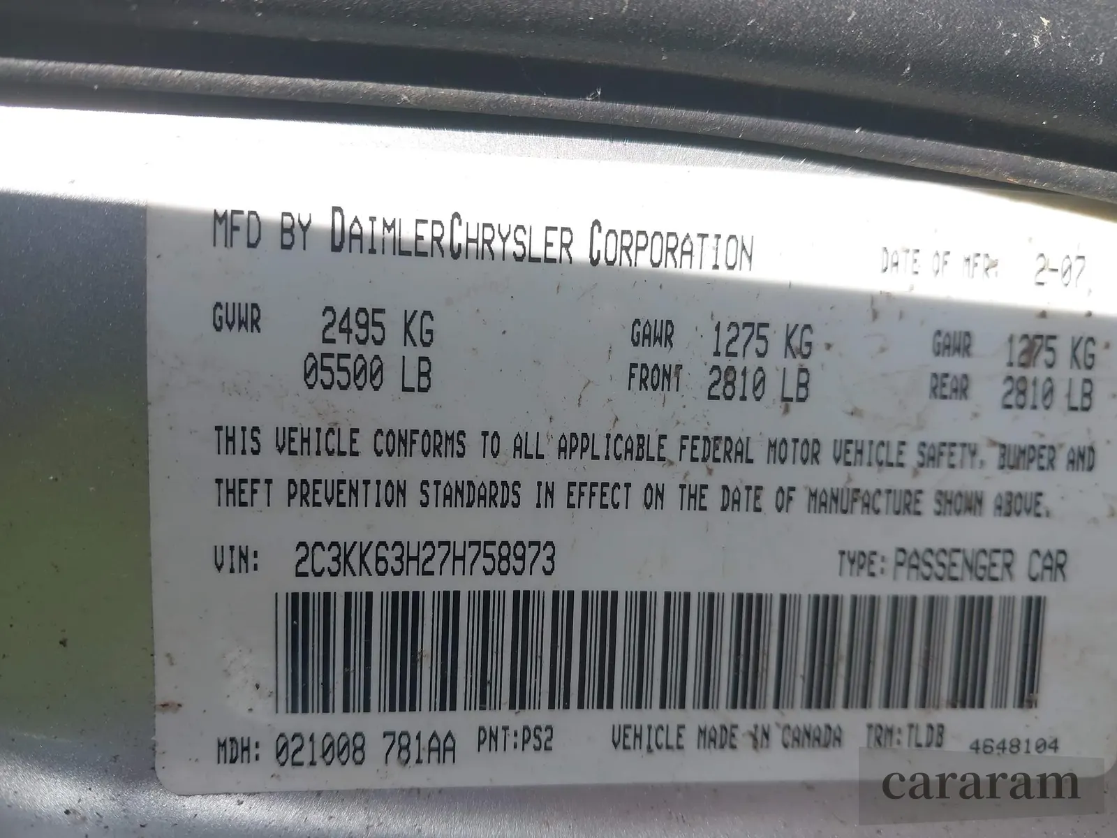 2007 Chrysler 300 C