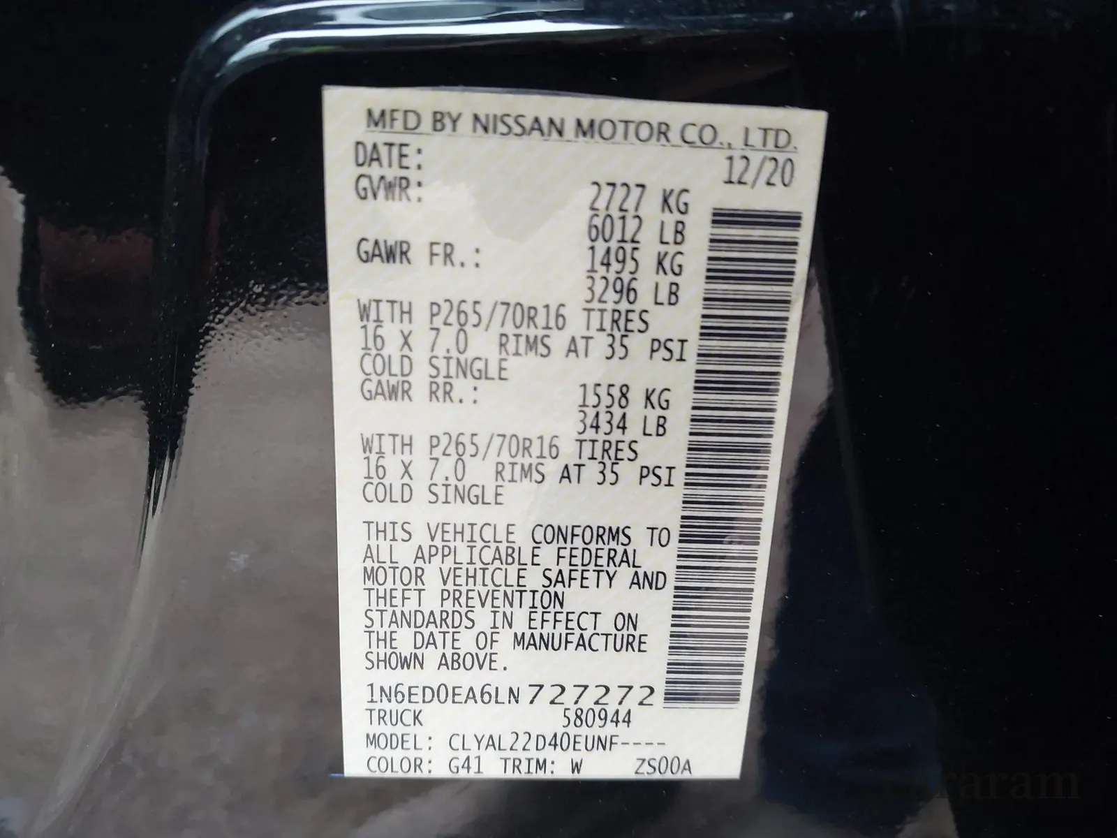 2020 Nissan Frontier SV