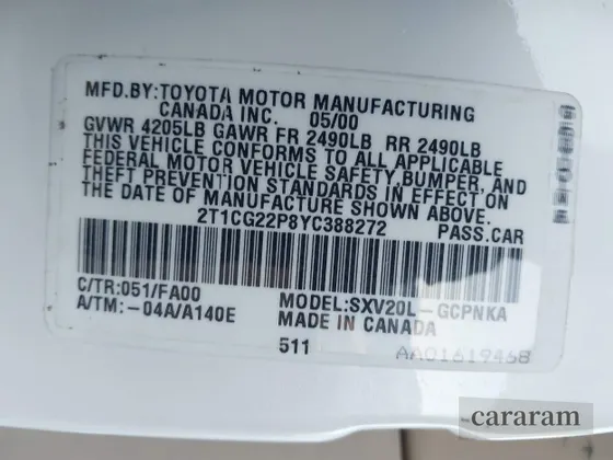 2000 Toyota Solara SE
