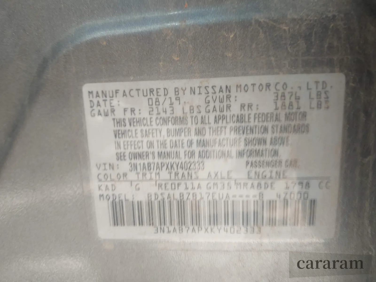 2019 Nissan Sentra SR