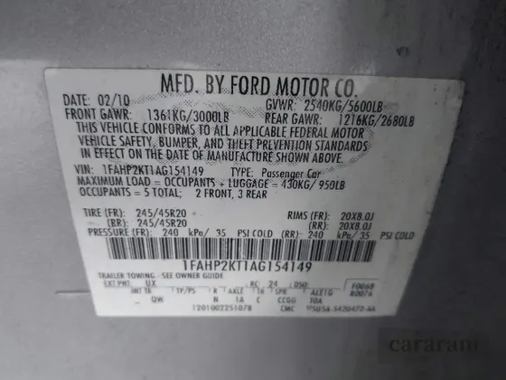2010 Ford Taurus SHO