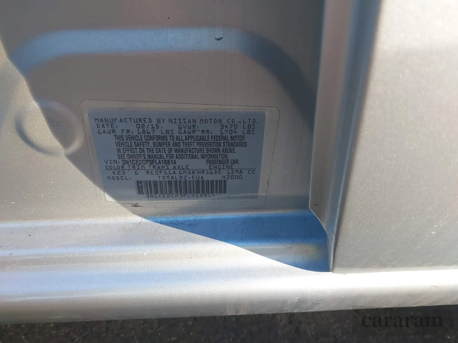 2015 Nissan Note SV