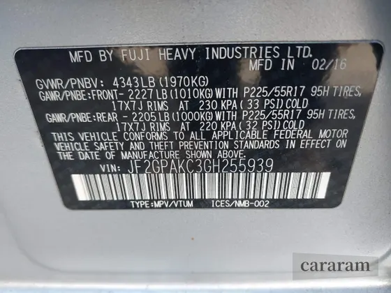 2016 Subaru Crosstrek Limited