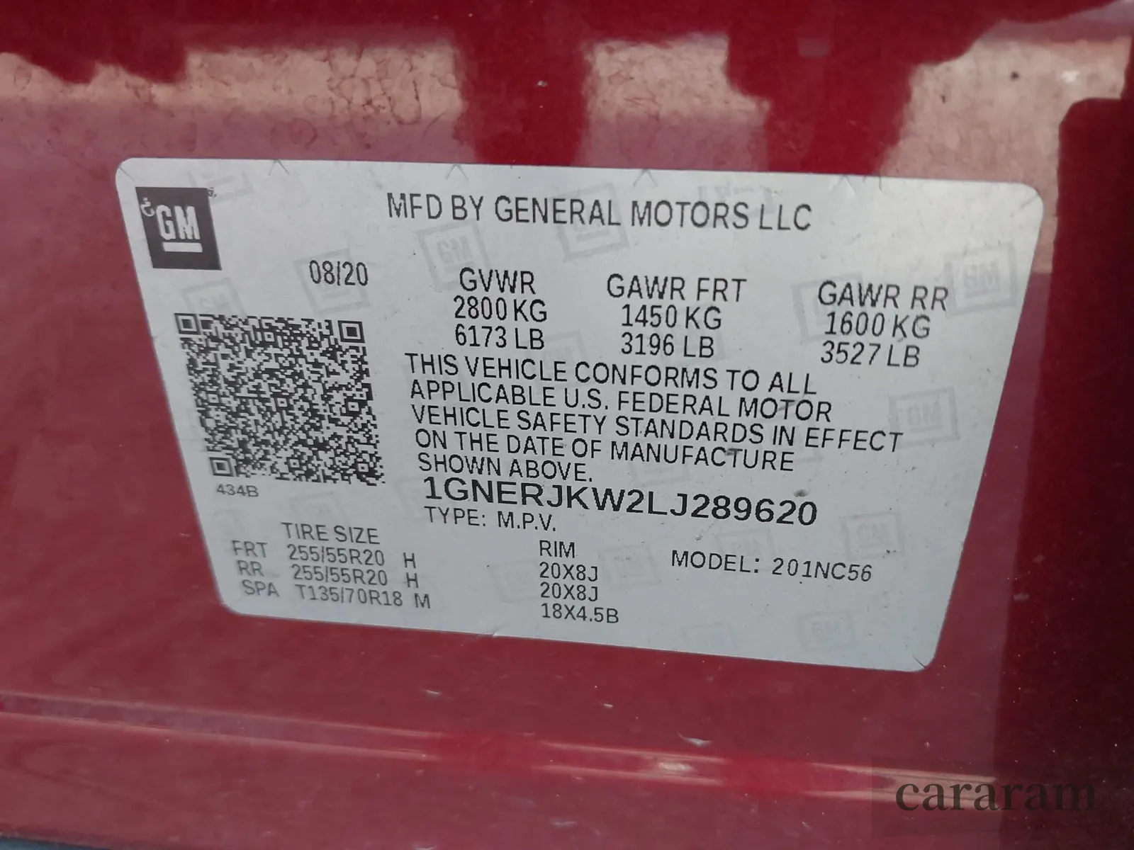 2020 Chevrolet Traverse RS