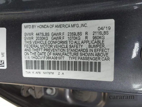 2019 Honda Accord Sport