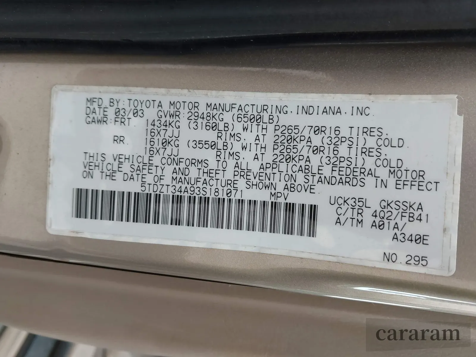 2003 Toyota Sequoia SR5