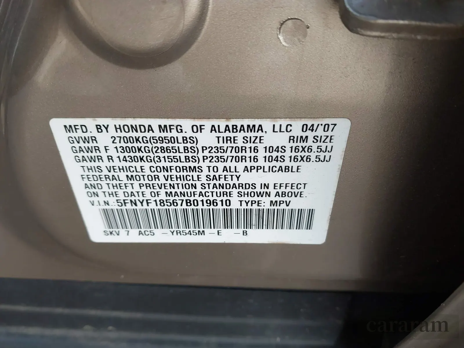 2007 Honda Pilot EX-L