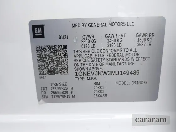 2021 Chevrolet Traverse RS