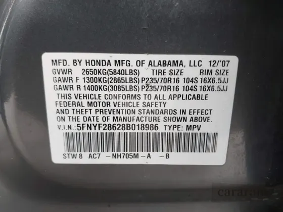 2008 Honda Pilot EX-L