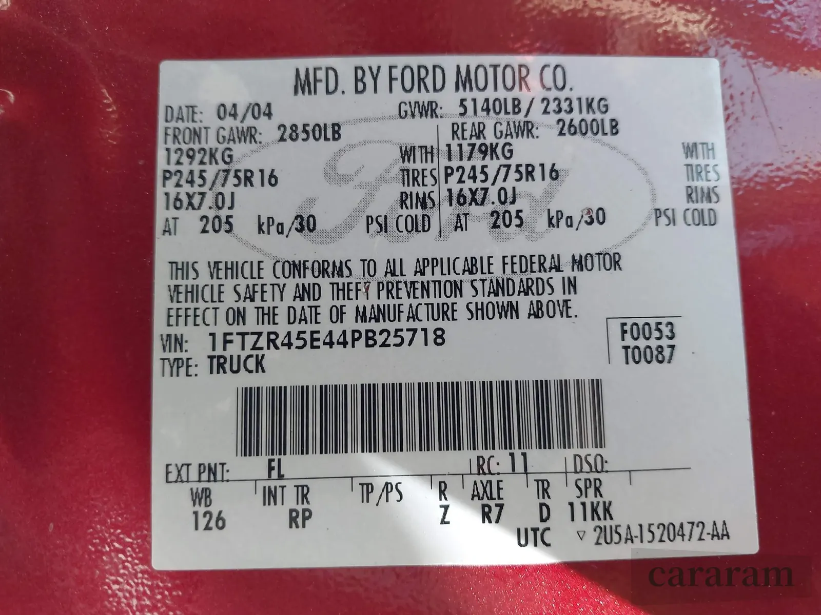 2004 Ford Ranger XL Fleet