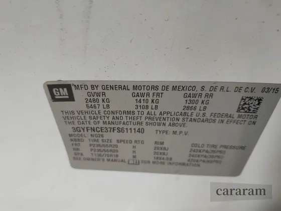 2015 Cadillac SRX Performance Collection