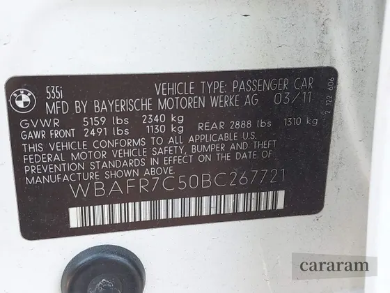 2011 BMW 5 Series 535i