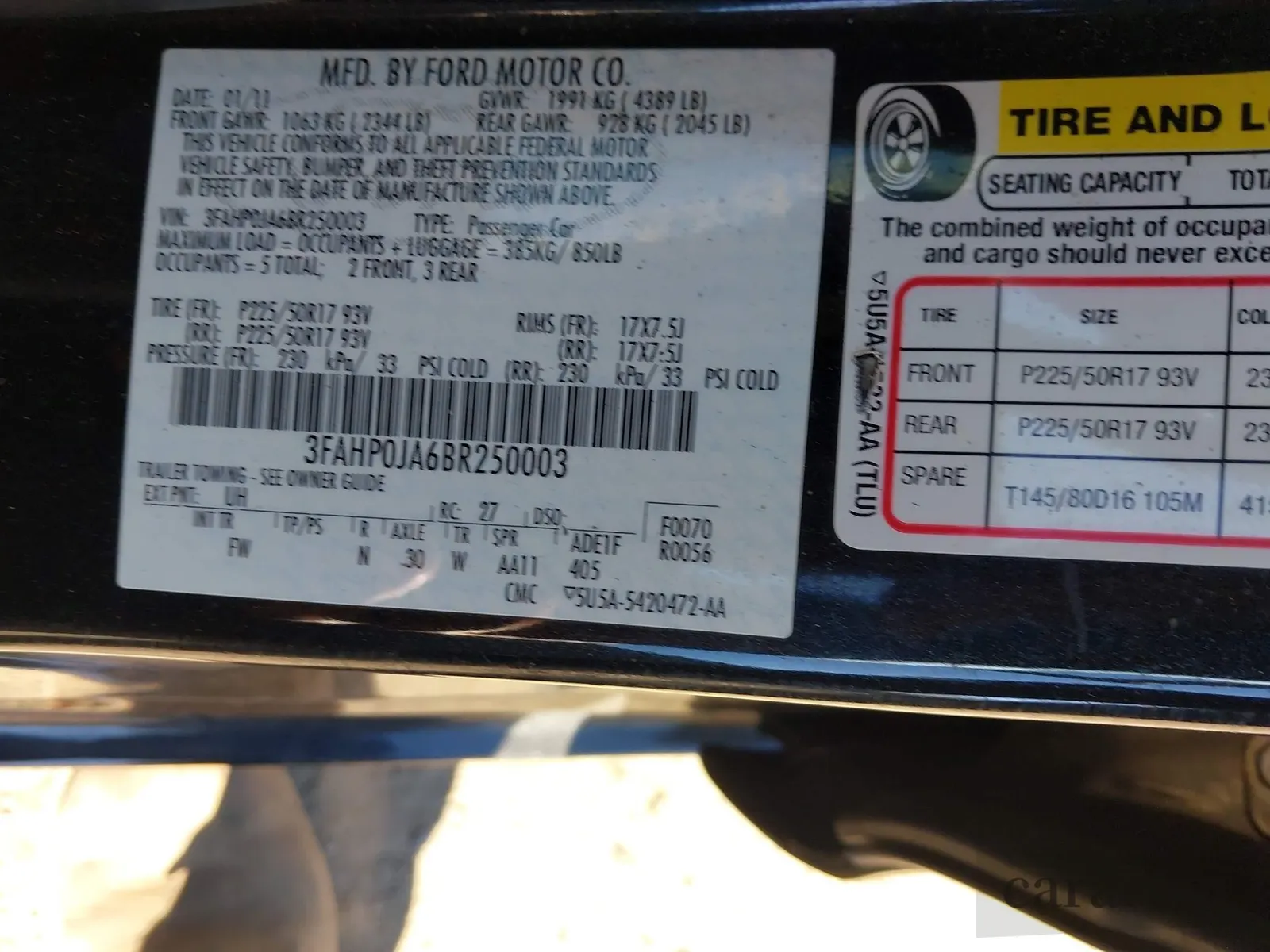 2011 Ford Fusion SEL