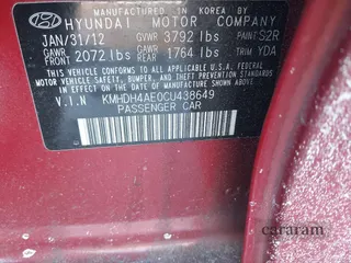 2012 Hyundai Elantra GLS