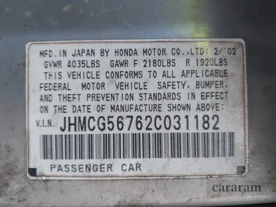 2002 Honda Accord SE