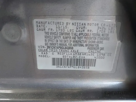 2016 Nissan Versa SL