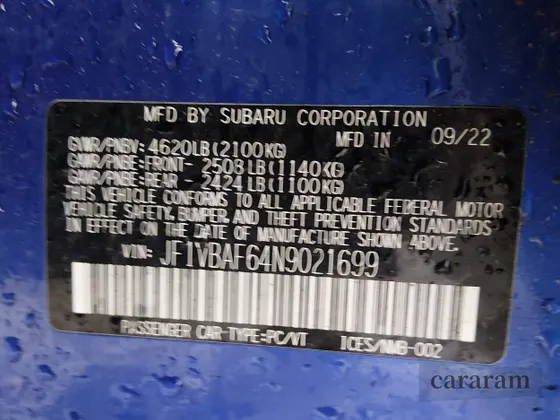 2022 Subaru WRX Premium