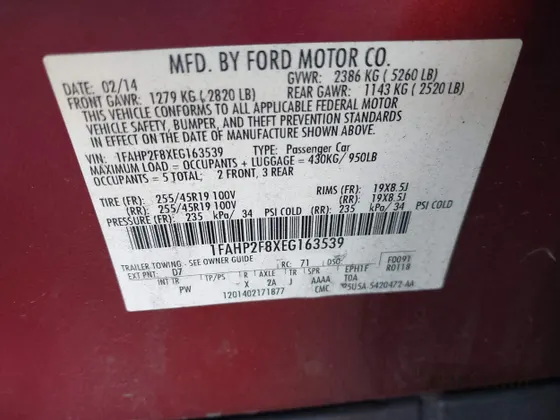 2014 Ford Taurus Limited