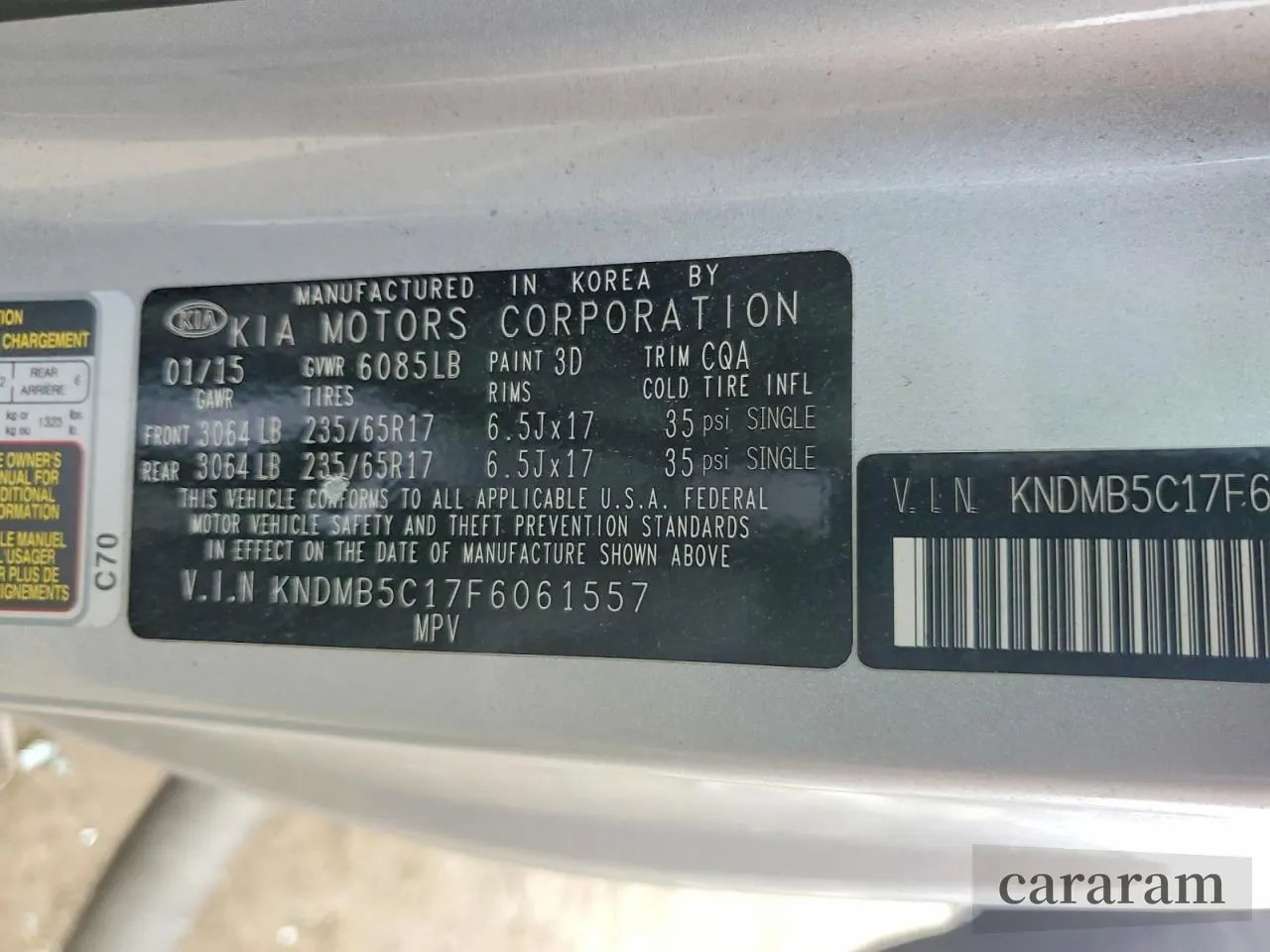 2015 Kia Sedona LX