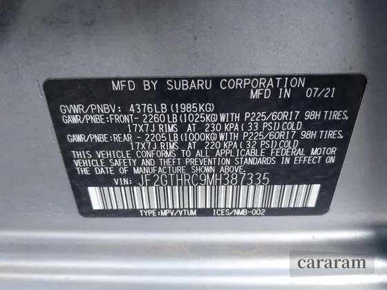 2021 Subaru Crosstrek Special Sports