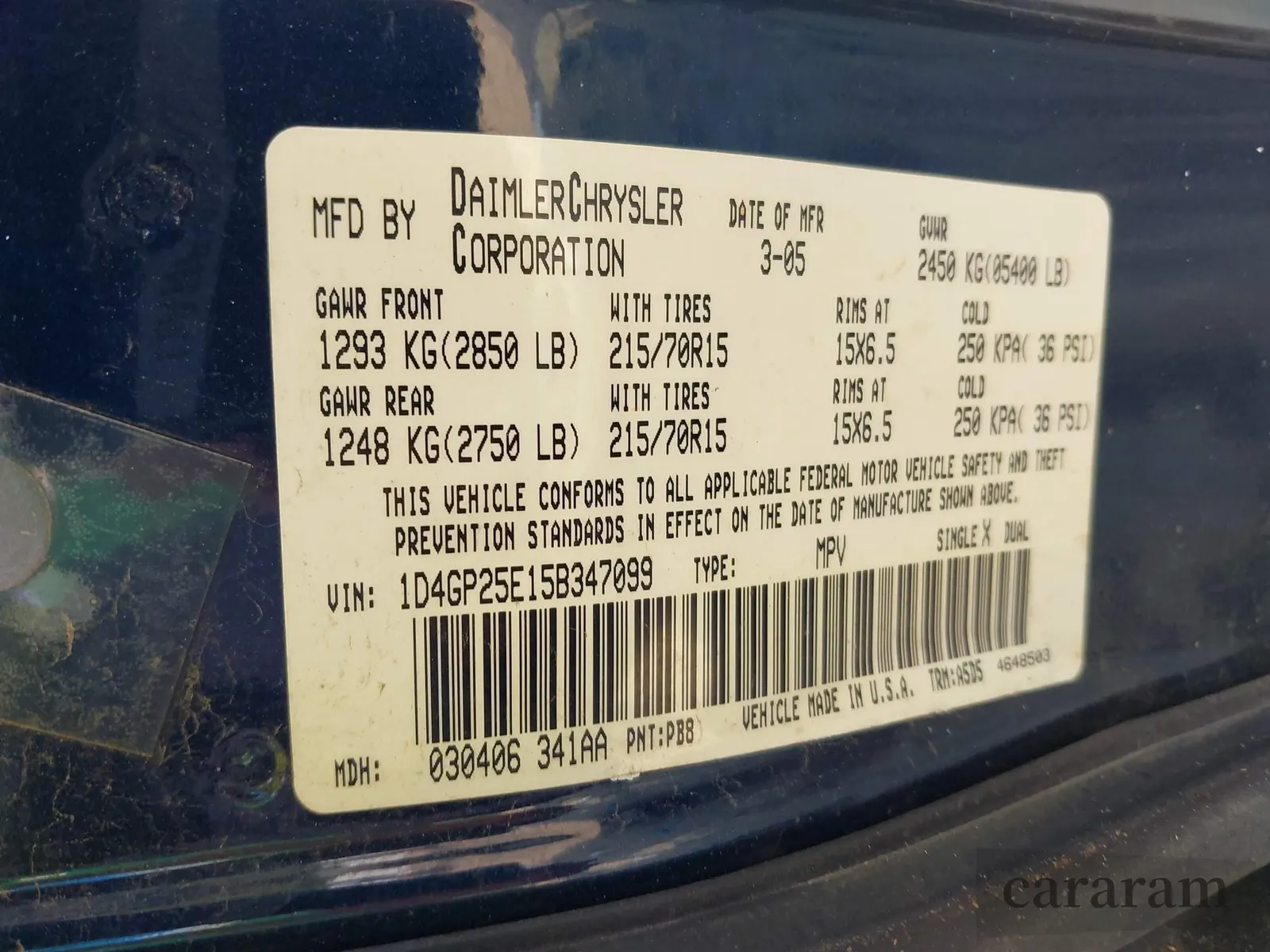 2005 Dodge Caravan SE