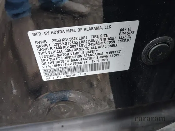 2018 Honda Pilot EX