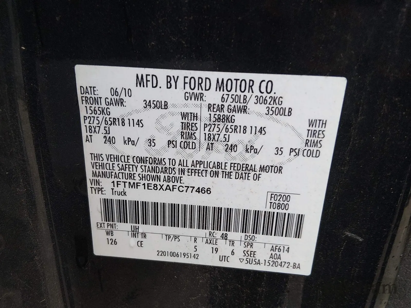 2010 Ford F-150 XL