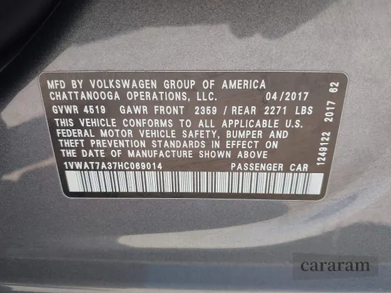 2017 Volkswagen Passat S