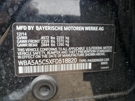 2015 BMW 5 Series 528i