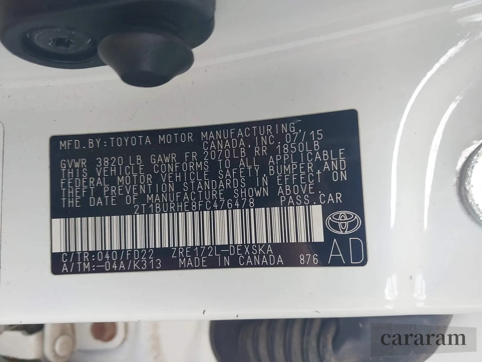 2015 Toyota Corolla S Plus