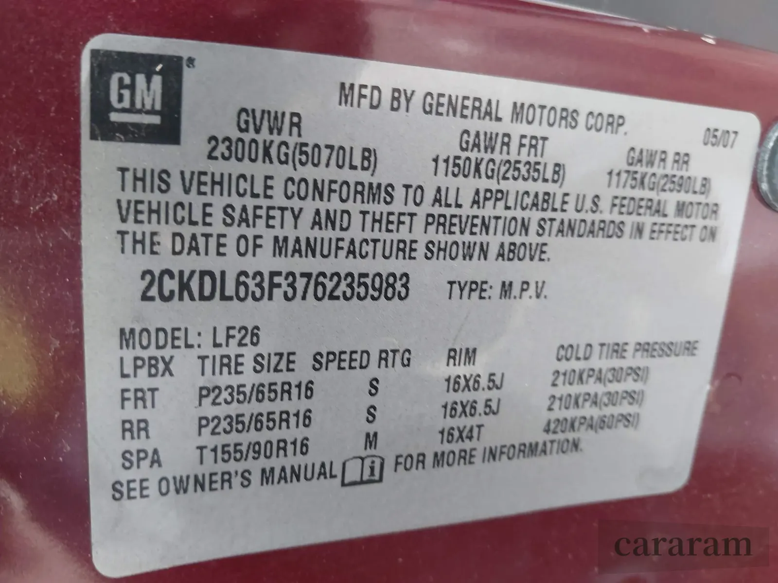 2007 Pontiac Torrent