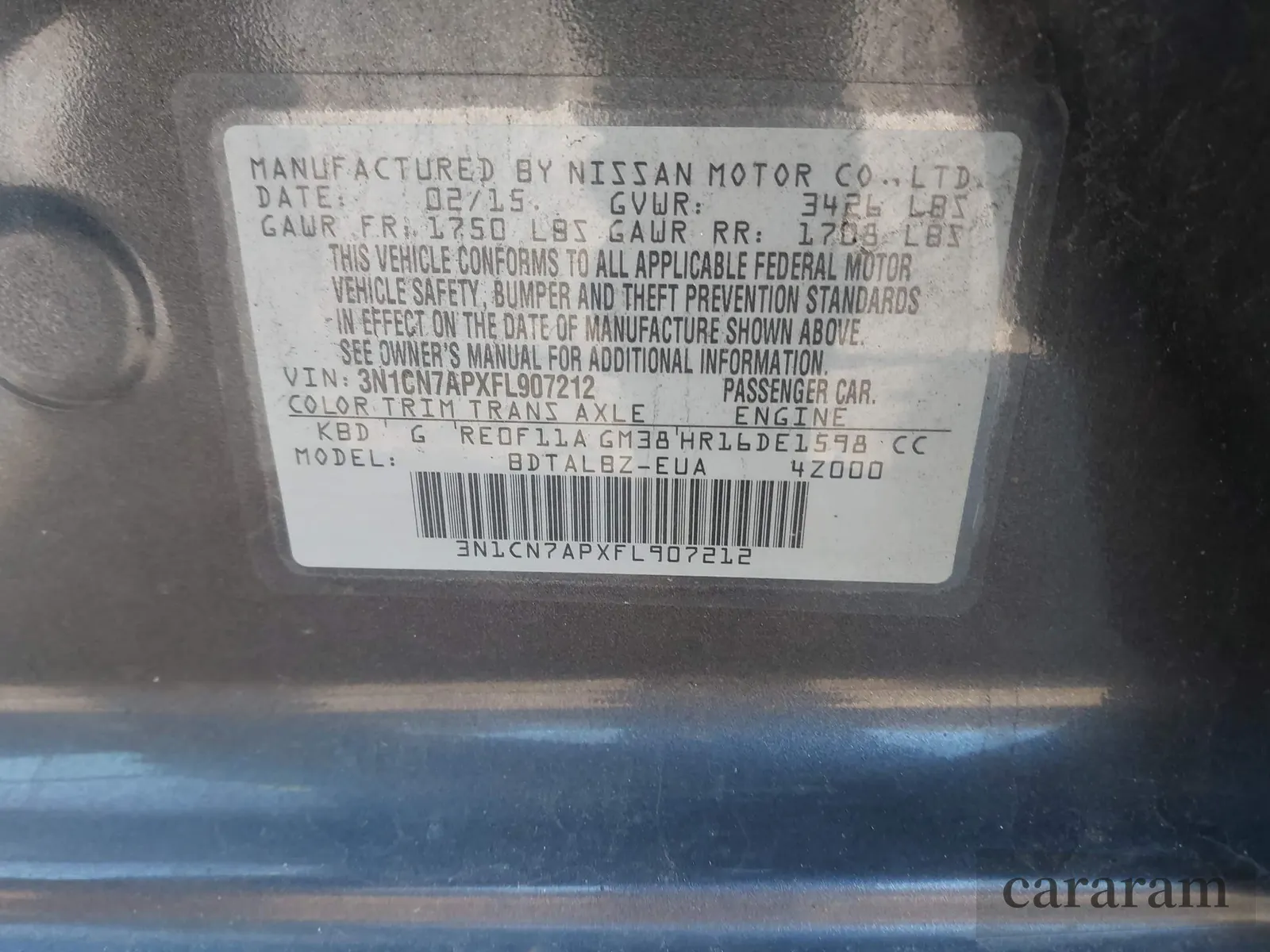 2015 Nissan Versa S