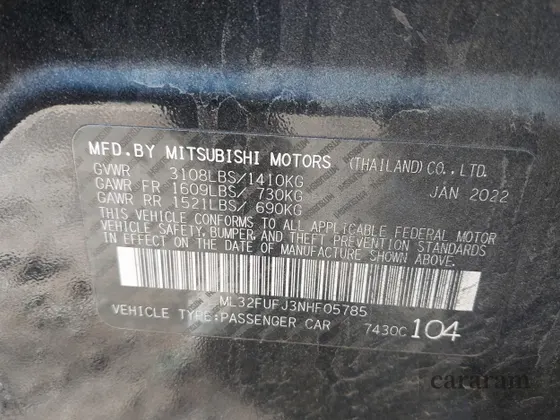 2022 Mitsubishi Mirage ES