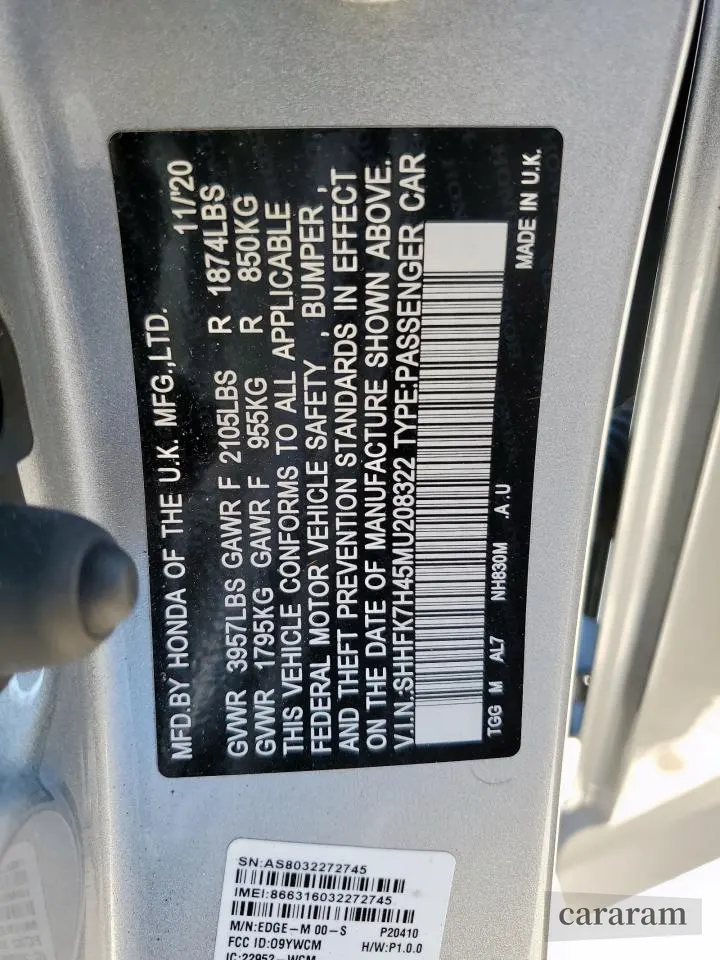 2021 Honda Civic Sport