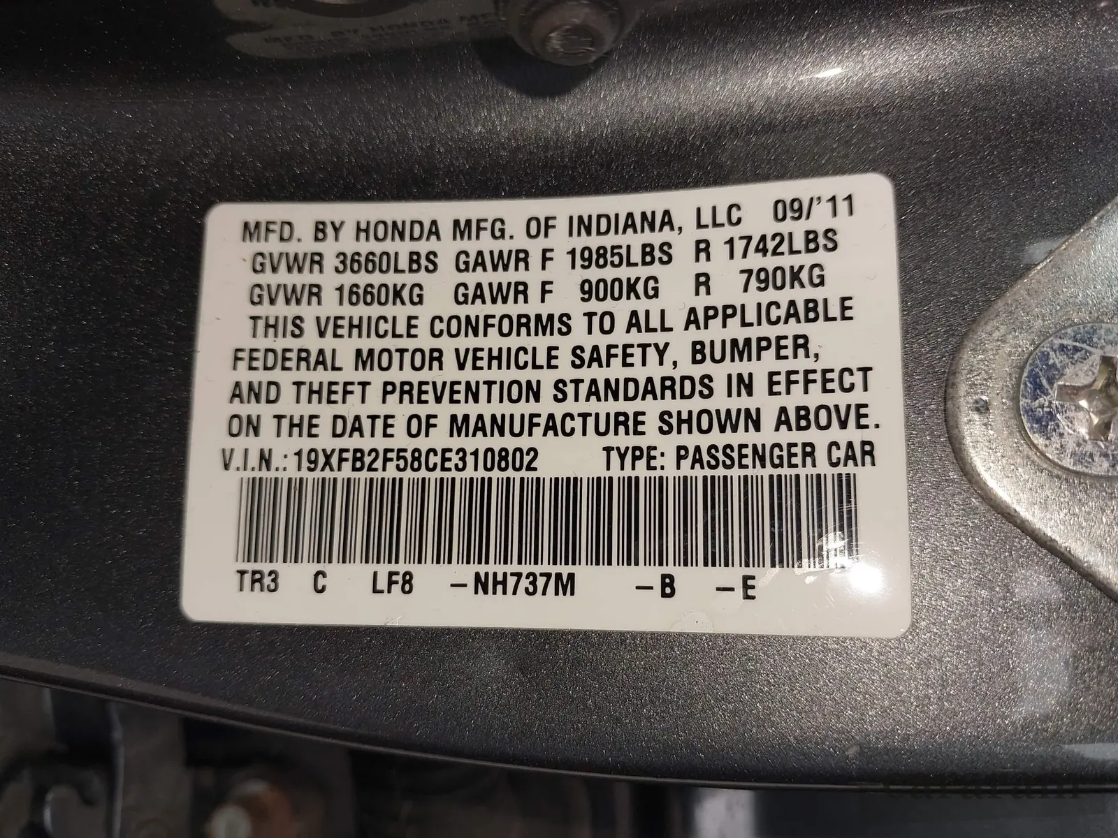 2012 Honda Civic LX