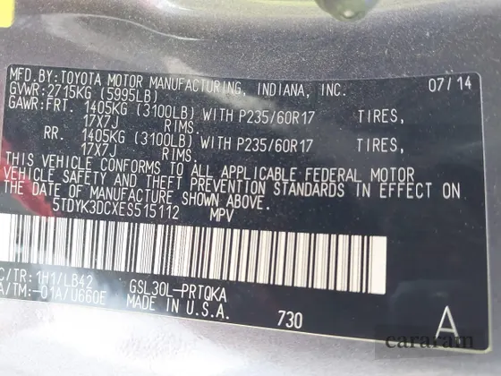 2014 Toyota Sienna XLE