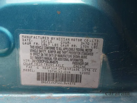 2016 Nissan Note S Plus